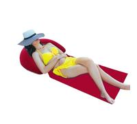 Beach Mat With Inflatable Pillow, Folding Single Person Relaxing Pad, Outdoor Sun Lounger Portable Sleeping Mat, Resting Relaxing Pad Foldable For Family Friends Sun Bathing Tanning