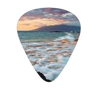 Beach Maui Hawaii Sunset Clouds Premium Bass Electric Guitar Picks,Guitar Plectrum For Unparalleled Musical Experience