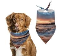 Beach Maui Hawaii Sunset Sea Waves Clouds Dog Bandana Cozy Soft Triangle Dog Scarf Washable Adjustable Pet Bib Cute Lightweight Breathable Pet Scarf for Small Medium Large Cat Dog Scarves