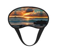 Beach Maui Hawaii Sunset Sea Waves Clouds Print Blackout Sleep Mask - Side Sleeper Eye Cover, Soft Comfort, Perfect for Travel, Meditation