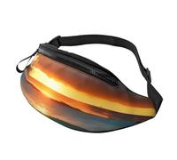 Beach Maui Hawaii Sunset Sea Waves Clouds Print Unisex Pack Waist Bag Travel Accessory for Sunglasses Wallets Passports Key