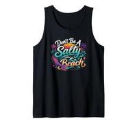 Beach Mermaid Coastal Siren with Salty Beach Energy Tank Top