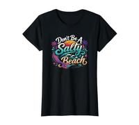Beach Mermaid Coastal Siren with Salty Beach Energy Value Graphic T-Shirt