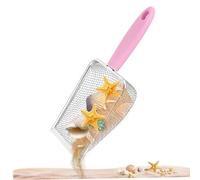 Beach Mesh Shovel 1/8'' Mesh Sand Sifter for The Beach Stainless Steel Litter Scoop Scooper for Kids Beach Toy Easy to Clean Reptile Terrarium Sand Waste, Beach Shovel