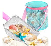 Beach Mesh Shovel with Mesh Beach Bag for Shell Collecting Filter