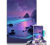 Beach Milky Way Night View 1000 Piece Jigsaw Puzzles for Adults Gifts,Challenging To Complete But Fun And Humorous Unique Home Decor And Gifts (38x26cm)