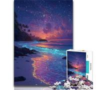 Beach Milky Way Night View JigsawPuzzle 1000 Pieces for Teenagers,Challenging To Complete But Fun And Humorous Birthday Present,Gifts,Wall Art (38x26cm)