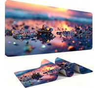 Beach Mouse Pad 800x300mm, Gaming Accessories Mouse Mat - Mousepad with Non-Slip Base and Stitched Edge Compatible with Laser and Optical Mice Table Pad for Gaming Office Work Crystal j0zj-263