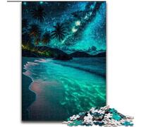 Beach Night Scene 1000 Pieces Jigsaw Puzzles for Adults And Teens, Challenging Game for Is Ideal As A Gift for The Whole Family (50x75cm)