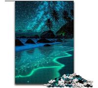 Beach Night Scene JigsawPuzzle 1000 Pieces for Teenagers, Pattern Assembly Fun at Home Activities, Birthday Present,Travel Gifts (26x38cm)
