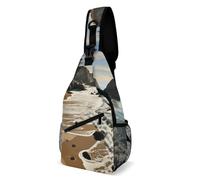 Beach On The Pacific Coast Sling Bag for Women Men Versatile Crossbody Bag Sling Backpack Fashion Chest Bag, Style-1, 38x20cm
