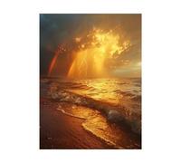 Beach Paint by Numbers for Adults Cloud Painting by Numbers for Adults, Art Supplies with Color Canvas for Painting 24x32Inch 36 Colors of Acrylic Paint and Brush, Wall Art for Room Decor 2YH-12966