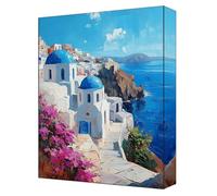 Beach Paint by Numbers for Adults, Complete DIY flowers Paint by Numbers kits, 40x54in Coloured Canvas with Acrylic Paints and Brushes, for Beginners Adults, Gifts for Home Decor, Frameless G-209