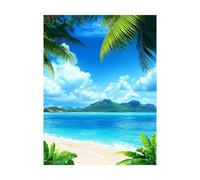 Beach Paint by Numbers for Adults Landscape Painting by Numbers for Adults, Art Supplies with Color Canvas for Painting 28x38in 36 Colors of Acrylic Paint and Brush, Wall Art for Room Decor 2YH-12865