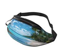 Beach palm tree Fanny Pack for Men Women Fashion Waist Packs Travel Crossbody Bag With Adjustable Strap Everywhere Belt Bag Waterproof Chest Bags Cycling Bum Bag Wallet