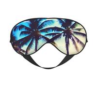 Beach Palm Trees 1 Sleep Mask,100% Natural Mulberry Silk Eye Mask with, Ultra-Soft Eye Covers for Sleeping, Travel, Nap