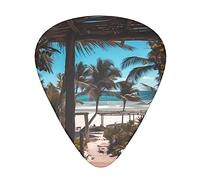 Beach Palm Trees Guitar Picks - Guitar Accessories - Guitar Picks For Acoustic Guitar Electric Guitar Bass Guitar For Men Women Professional Guitarist Musicians And Beginner