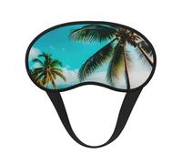 Beach Palm Trees Print Adults Washable Eye Mask for Nap Light Blocking for Home Hotel Airplane Camping