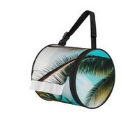 Beach Palm Trees Print Cylindrical Tissue Holder Bathroom Car Home Office Kitchen Decor Versatile