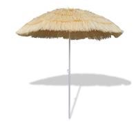 Beach Parasol 160cm Polyester Canopy Steel Frame 2-part Tilting Hawaii Style XL