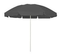 Beach Parasol Anthracite 240cm Polyester Tilt UV-Resistant Vent Top 28mm EasyFit