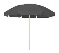Beach Parasol Anthracite 240cm Polyester Tilt UV-Resistant Vent Top 28mm EasyFit
