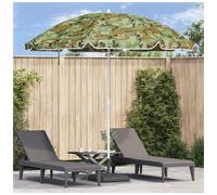 Beach Parasol Camouflage 263x263x272cm Polyester & Metal Round Portable EasyLift
