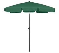 Beach Parasol Green 180x120 cm Polyester UV Resistant 232 cm Pole Easy Tilt Pro