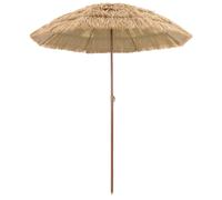 Beach Parasol Natural Polyester and Steel Outdoor Umbrella Sun Shade vidaXL