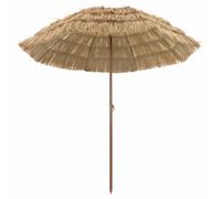 Beach Parasol Natural Polyester and Steel Outdoor Umbrella Sun Shade vidaXL