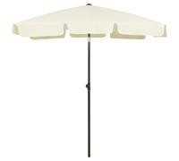 Beach Parasol Sand Yellow 180x120cm Polyester Tilt UV-Resistant 232cm Height Pro