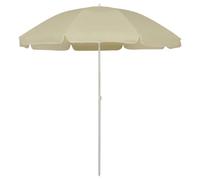 Beach Parasol Sand Yellow 240cm Polyester UV Tilt Hawaii Style Sunshade Tiltable
