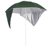 Beach Parasol with Side Walls Outdoor Umbrella Shelter Canopy Green vidaXL