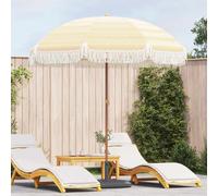 vidaXL Parasol Yellow and White Ø 205 x 209 cm Steel