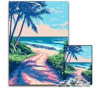 Beach Path Minimalist JigsawPuzzle 1000 Pieces for Adults Challenging Puzzles Educational Activity for Cognitive Skills Cognitive Skill Improvement 1000 PCS(38x26cm)