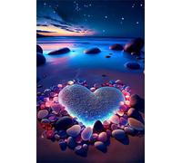 Beach Pebble Heart 520 Piece Jigsaw Puzzles for Adults Colourful Fun Challenging & Brainteasing Educational Learning Gift Present for Children Boys Girls 520 Piece Puzzle for Adults