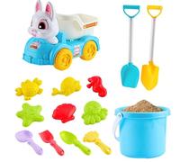 Beach Play Kit, Creative Sand Pack, 14piece Outdoor Sandbox Activity Set with Stacking Tools, Educational Toy Bundle with Bright Interactive Shapes, Sand Play Set, Beach Plays for Holiday Use