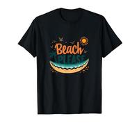 Beach Please: Tropical Summer Vibes Graphic, hawaiians T-Shirt, Men, Black, 5XL