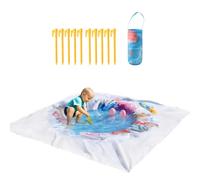 Beach Pool for Baby,Foldable Kids Beach Pool with Storage Bag | 2-in-1 Cartoon Water Toy Portable Travel Mat with Ground Spikes for Sand Lake Garden Outdoor Family Park Backyard Camping Picnic
