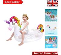 Beach & Pool Ready Unicorn Float - Fun Glitter Raft for Kids Summer Adventures