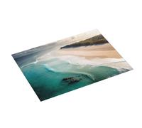 Beach Printed Dish Drying Mat 61x46 CM Dish Drying Pad Highly Absorbent Microfiber Kitchen Counter Mat for Dishes Drainer