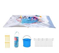 Beach Puddle, Folding Baby Beach Pool, Portable Paddling Pool Beachs Mat With Drawstring Bag And Beach Bucket, Sandproof Waterproof For Outdoor Picnic Vacation