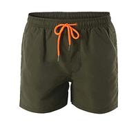 Beach Quick-Dry Men's Casual Net Trousers Sports with Inner Swimwear for Men Under Swimming Trunks, Army Green, XL