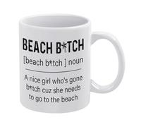 Beach Quotes Mug Beach House Decor Beach Definition Mug Funny Coffee Mug,Man Cave Prints,The Best Gift for Colleagues, Parents, and Grandparents, 110z Men and Women