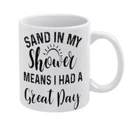 Beach Quotes Mug Beach House Decor Beach Saying Mug Funny Coffee Mug,Man Cave Prints,The Best Gift for Colleagues, Parents, and Grandparents, 110z Men and Women
