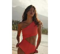Beach Riot Celine Ribbed One-Piece Swimsuit at Free People in Peachberry, Size: Small - female