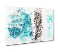 Beach Road Across The Ocean Watercolour Canvas Print | Gallery Wrapped 30mm Frame Wall Art | 24x16 inches | Ready to Hang | Modern Seascape Picture | Living Room Bedroom Lounge Office