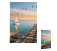 Beach Sailboat Seascape Wall Plate Cover Modern Decorative 1 Gang Light Switch Cover Unbreakable Receptacle Outlet Covers For Living Room Bedroom Home Decor Single Blank