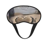 Beach Sand Heart Door Sleep Mask for Women Girls Men Soft Comfortable Eye Mask with Adjustable Strap Blackout Eye Sleep Shade Cover for Travel Yoga Nap Shift Work