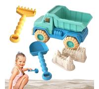 Beach Sand Kit - Outdoor Play Toys, Sand Castle Molds & Tools | Portable Shovel Dump Truck For Creative Building Accessories, Activity Set A